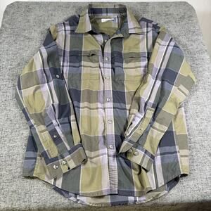 Magellan Outdoor Mens Plaid Long Sleeve Shirt Size Large Button Down